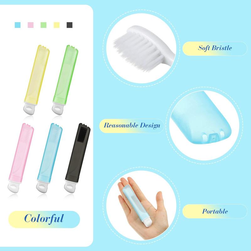 Product Introduction of 1Pcs Folding Toothbrush With Box Portable Travel Camping Outdoor Business Trip Tooth Brush Soft Toothbrush Oral Cleaning Tools 10