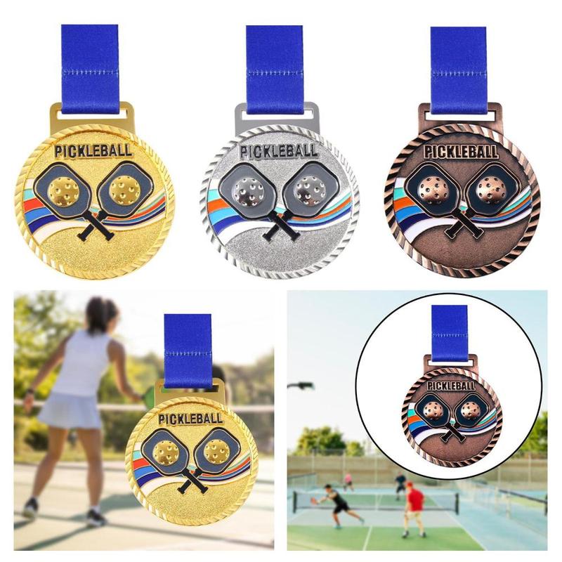 Award Medal with Lanyard,Pickleball Volleyball Basketball Prize for Sports Participation,Competition Winner Gift 3