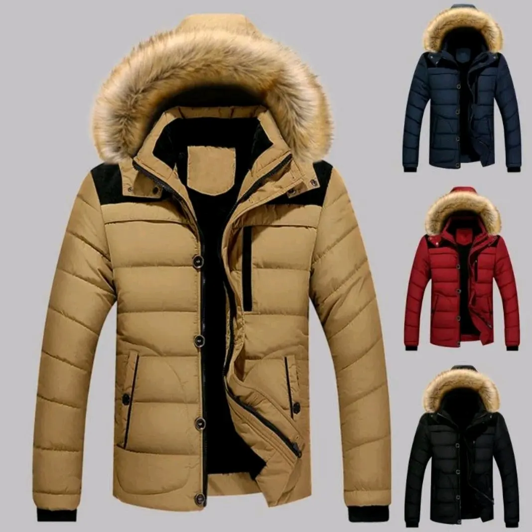 Jackets & Coats Jaket Winter Pria/ Jaket winter bulu/ Jaket motor/ Jaket keren/ Jaket musim dingin/ Jaket hangat/ Jaket tebal Waterproof Outdoor M Orange