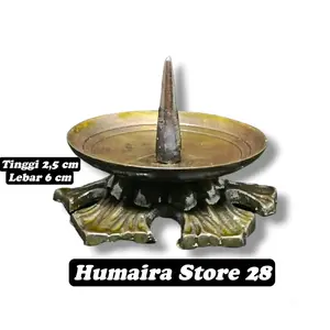 Tempat Lilin Kuningan Antik Tatakan Lilin Cucuk Paku Kode 12 Stabilitas Anti Karat Candle