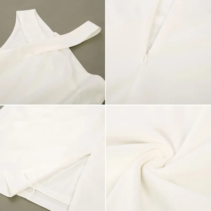 【Big Sale】Grace Karin Women Halterneck Party Dress Defined Waist Front Slit Bodycon Dress 1