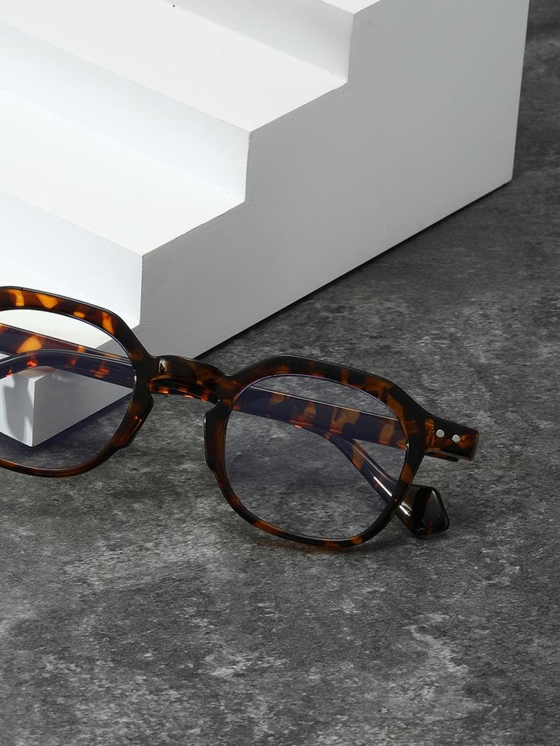 Product Introduction of Unisex Vintage Leopard Pattern Eyeglasses, Trendy Casual Eyeglasses for Everyday Use, Fashion Accessories for Outdoor Activities 4