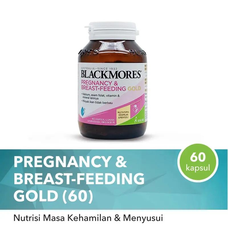 Blackmores Pregnancy & Breast-Feeding Gold 60 Tablet BPOM Kalbe 0