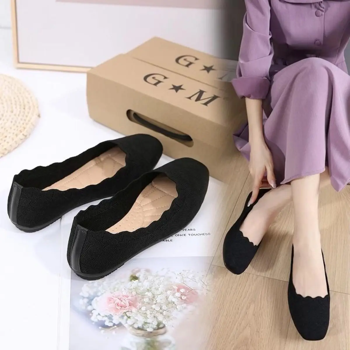 Doll Shoes for women braided Breathable Flat shoes Loafer