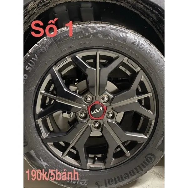 GIÁ BAO GỒM  BÁNH Bộ Decal dán mâm Seltos(5bánh) 0