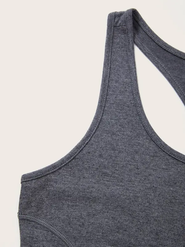 Women's Solid Round Neck Sports Vest, Breathable Comfortable Quick Drying Racer Back Tank Top for Gym Workout, Ladies Sportswear for Summer Yoga Workout 4
