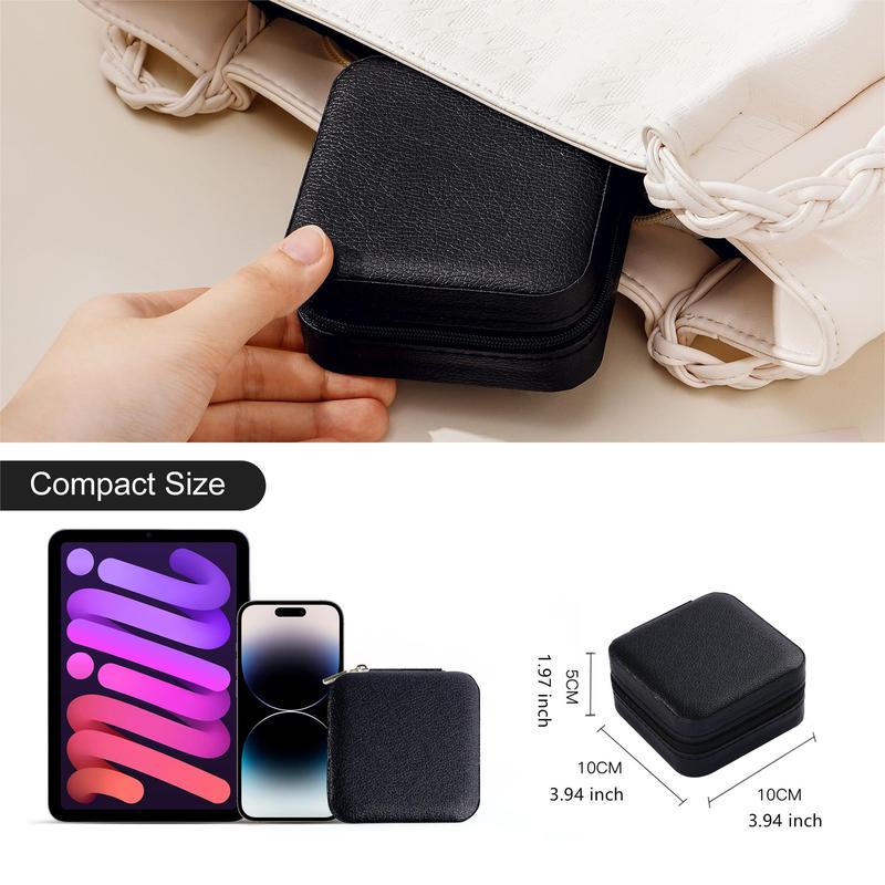 Mini Jewelry Storage Box, Portable Travel Jewelry Case, Multi-grid Jewelry Box for Rings Earrings Necklace Bracelets, Travel Accessories 1