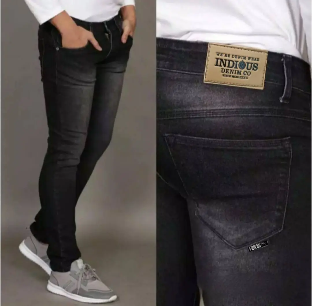 Celana jeans Slimfit jumbo pria / celana jeans panjang skinny / celana jeans hitam Stretch
