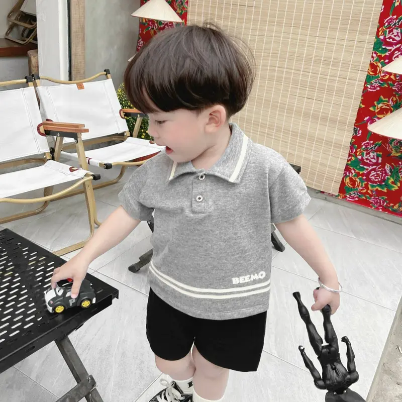 BEEMO A034 Áo Polo Bé Trai Chất Liệu Cotton Mềm Mịn, Thấm Hút Mồ Hôi, Co Giãn 4 Chiều - GINBIN KIDS 3