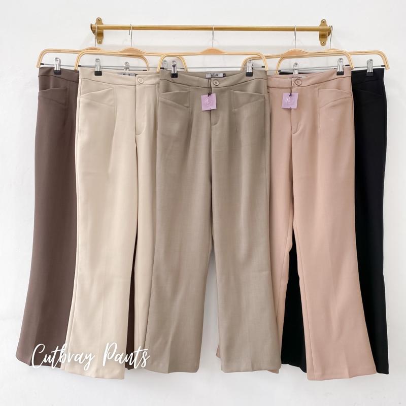 CUTBRAY PANTS | CELANA PANJANG WANITA HIGHWAISTED POLOS SIZE M L XL High Kancing 0