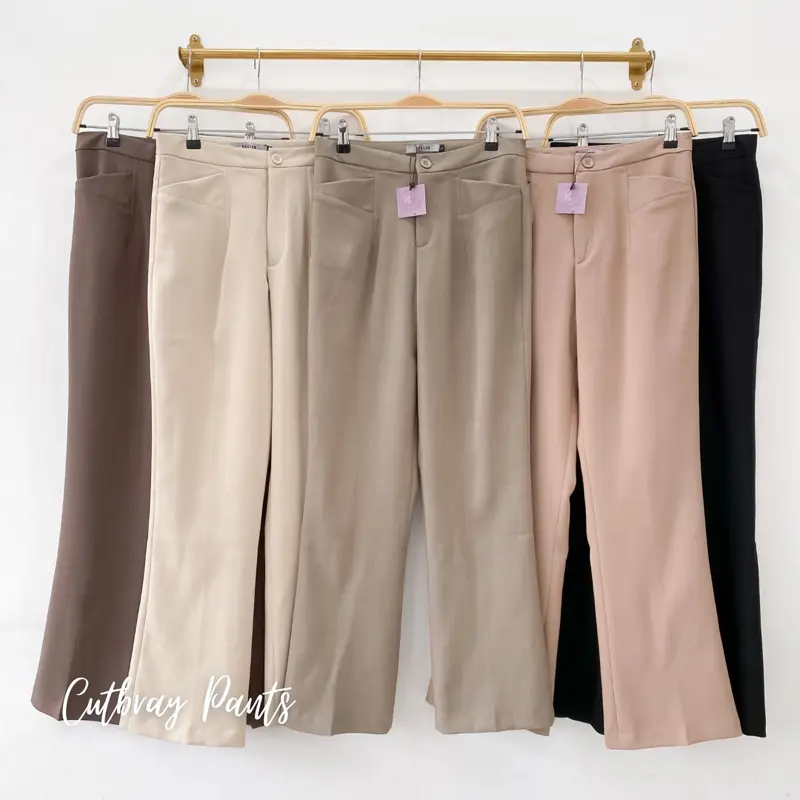 CUTBRAY PANTS | CELANA PANJANG WANITA HIGHWAISTED POLOS SIZE M L XL High Kancing 0