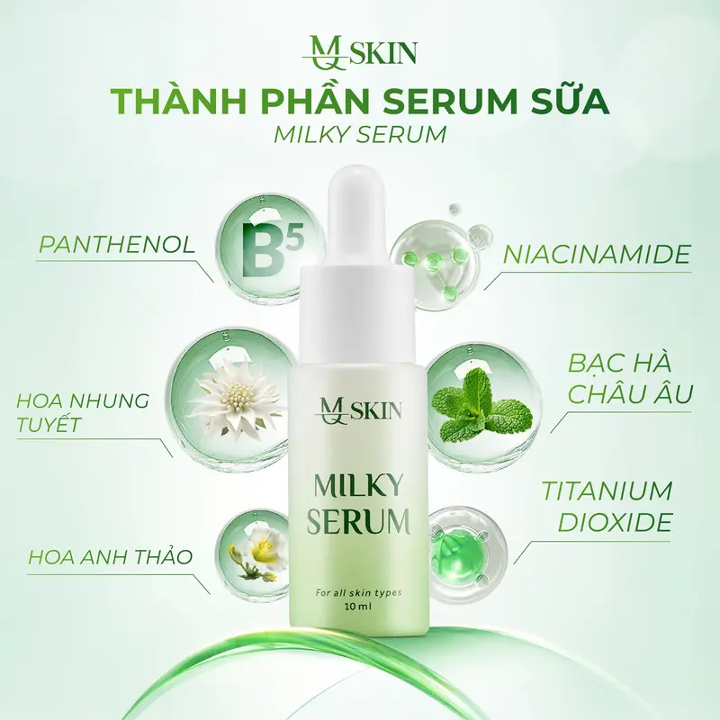 [MQ SKIN01] Combo 4 món Dưỡng ph.ục h.ồi da gồm [1 kem B5 15gr + 1 Serum sữa 10ml + 1 Tẩy trang 60ml + 1 Toner 60ml] Hỗ trợ dưỡng da ph.ục h.ồi b.óng m.ịn Skincare Women  Làm Đẹp Da 2