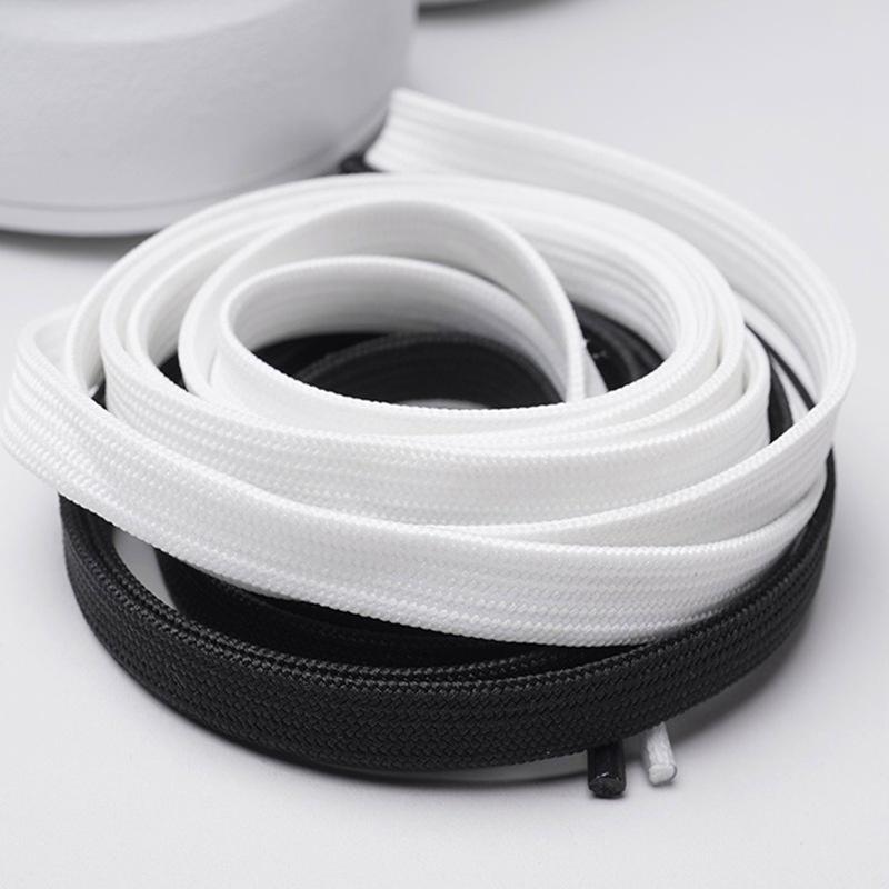 Product Introduction of 【Boodere】1 Shoelace Men And Women Flat Two Tone Casual Sport  Black White Shoelace Comfort Footwear 3
