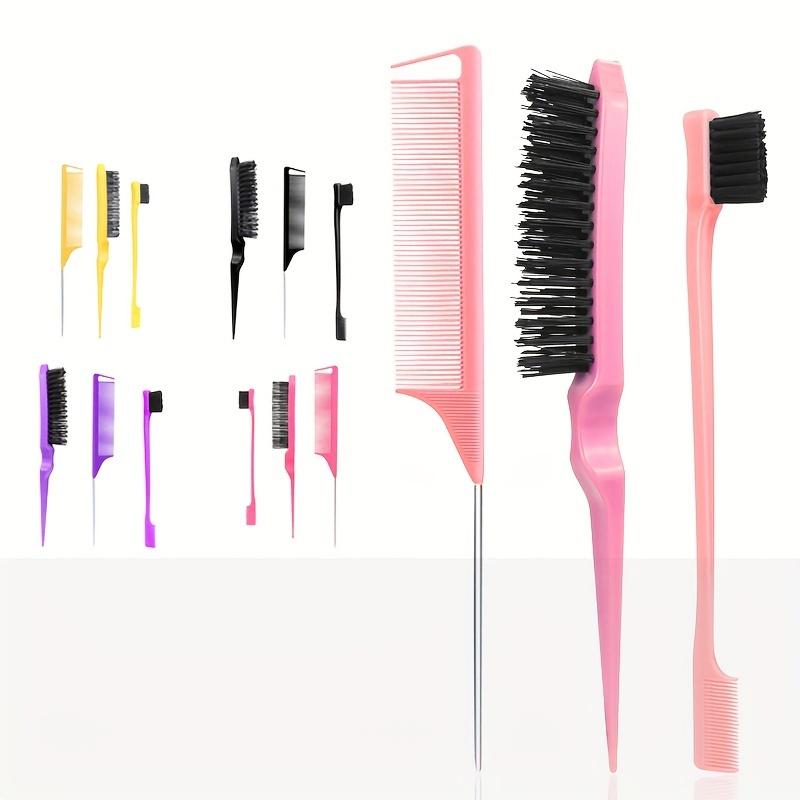 Set 4 Plastic Wide Fine Hair Salon Style Tease Comb Health Beauty Grooming Tool Set 4 Plastic Wide Fine Hair Salon Style Tease Comb Health Beauty Grooming Tool