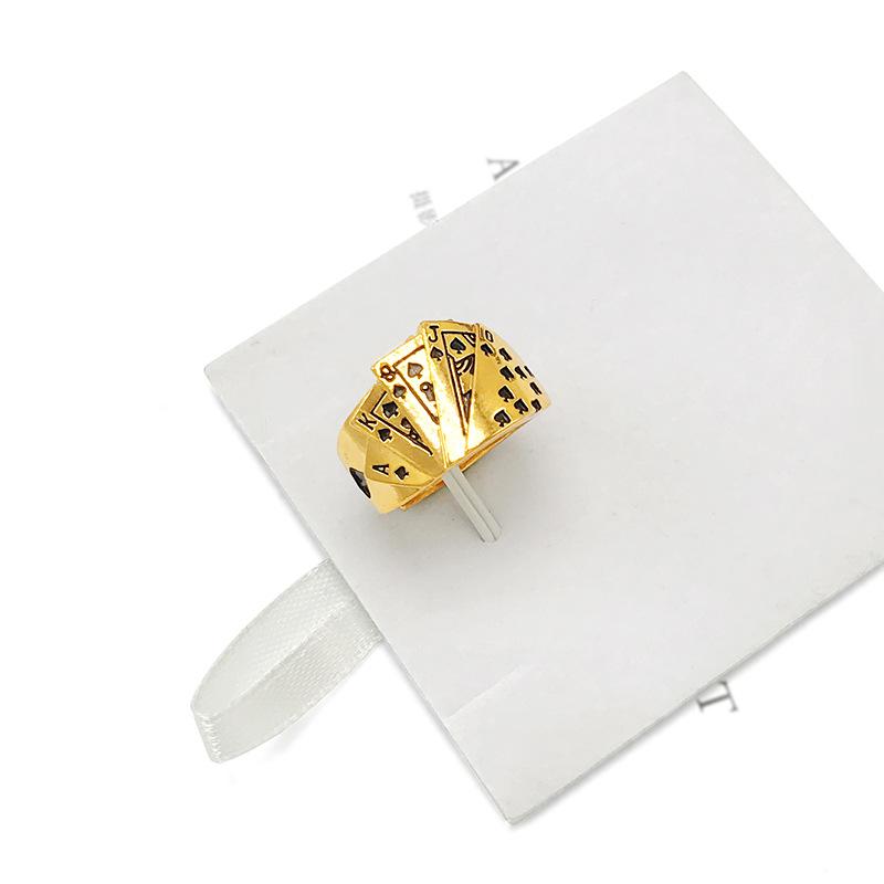 Product Introduction of Vietnam Placer Gold Ring Men's Fufa Fortune Dragon Word Live Mouth Ring Gold Plated Gilded Female Gem Mahjong Couple's Ring 32