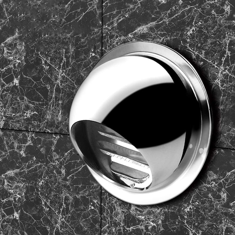 Stainless Steel Round Dryer Vent Cover, Wall-mounted Exhaust Hood for Bathroom Ventilation and Air Exchange, Dryer Replacement Outlet Accessory 9