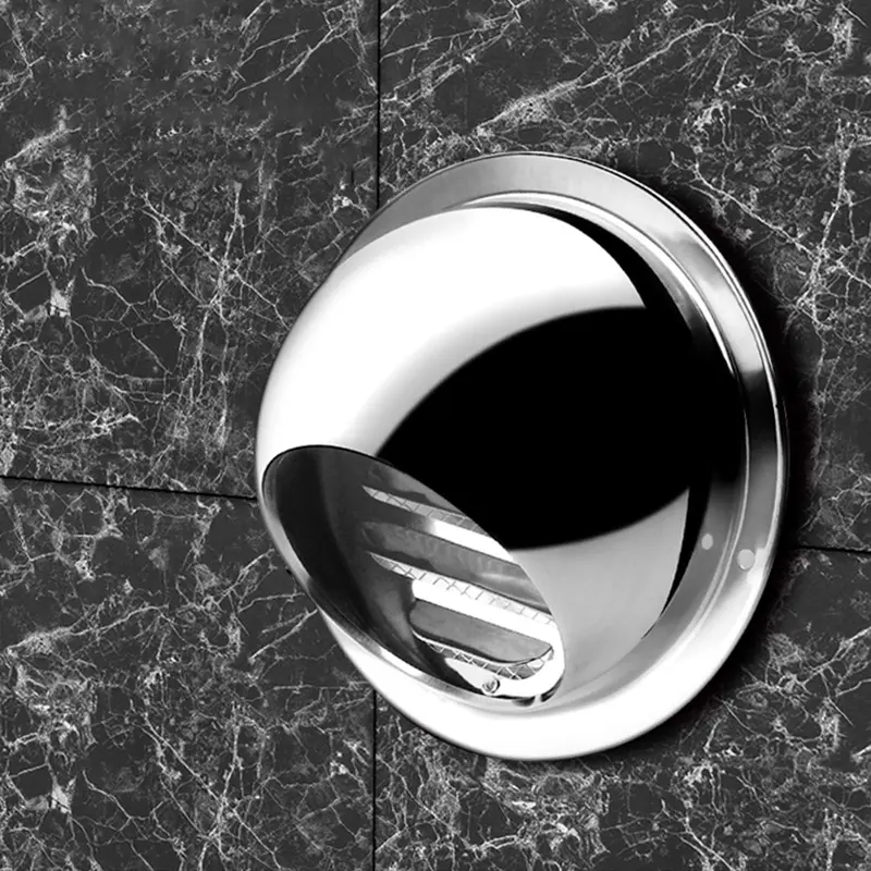 Stainless Steel Round Dryer Vent Cover, Wall-mounted Exhaust Hood for Bathroom Ventilation and Air Exchange, Dryer Replacement Outlet Accessory 8