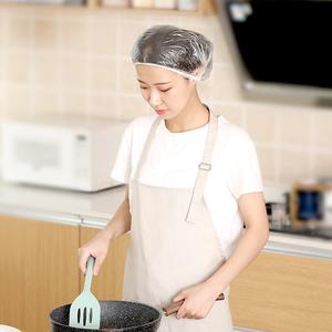 หมวกคลุมผม 100ชิ้น คลุมอาหาร หมวกตัวหนอน คุณภาพดีสวมใส่สบาย หมวกคลุมผมแบบใช้แล้วทิ้ง หมวกคลุมผมอาบน้ํา