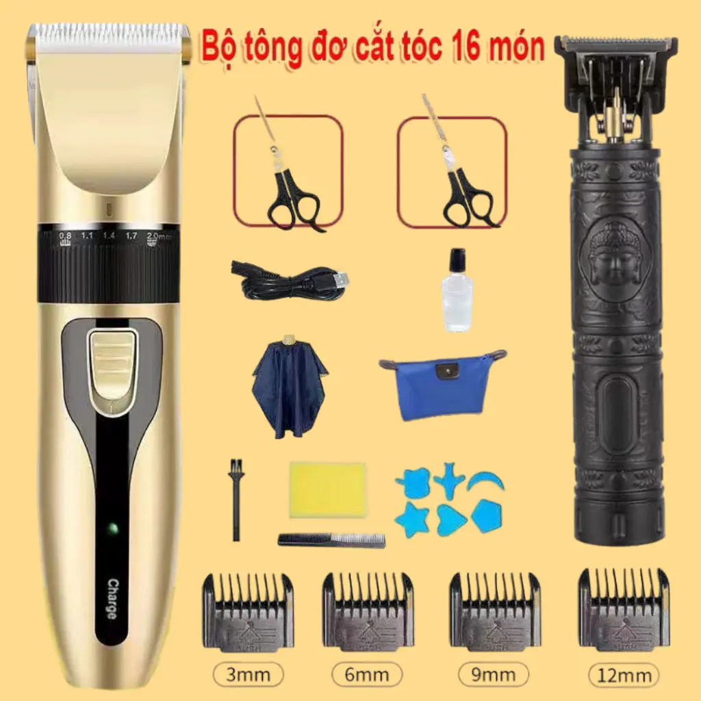 TÔNG ĐƠ CẮT TÓC GIA ĐÌNH 10\15\16 MÓN ĐẦY ĐỦ PHỤ KIỆN #nguyentapreview #tongdocattoc #videoviral #xuhuongtiktok #viral máy  cắt  tóc  bóp  tay wahl  clippers
