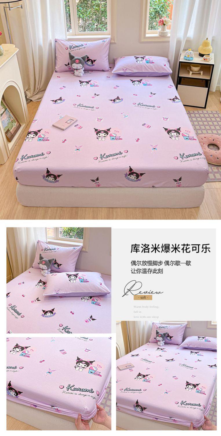 Product Introduction of 2025 Hello Kitty Children's Pure Cotton Fitted Sheet Bed Cover Full Cotton KT Cat Hello Kitty Cartoon Bed Sheet Student Mattress Cover 18