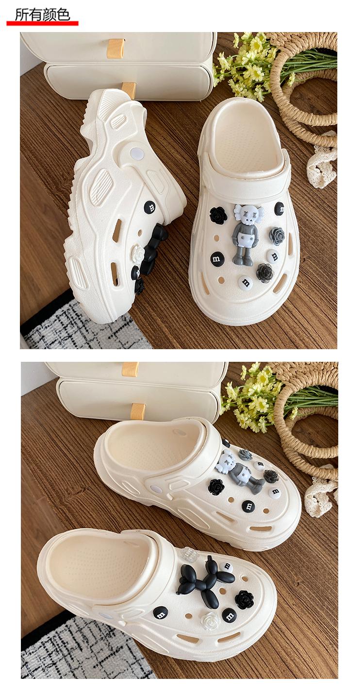Product Introduction of Dép Nam/Nữ Basic  gắn charm Đế Cao 5cm - Chất liệu EVA mềm, nhẹ, êm, chống trơn - Xưởng dép Ngọc Trang - DéP, Đế Bằng DéP Shoes thoáng khí 16