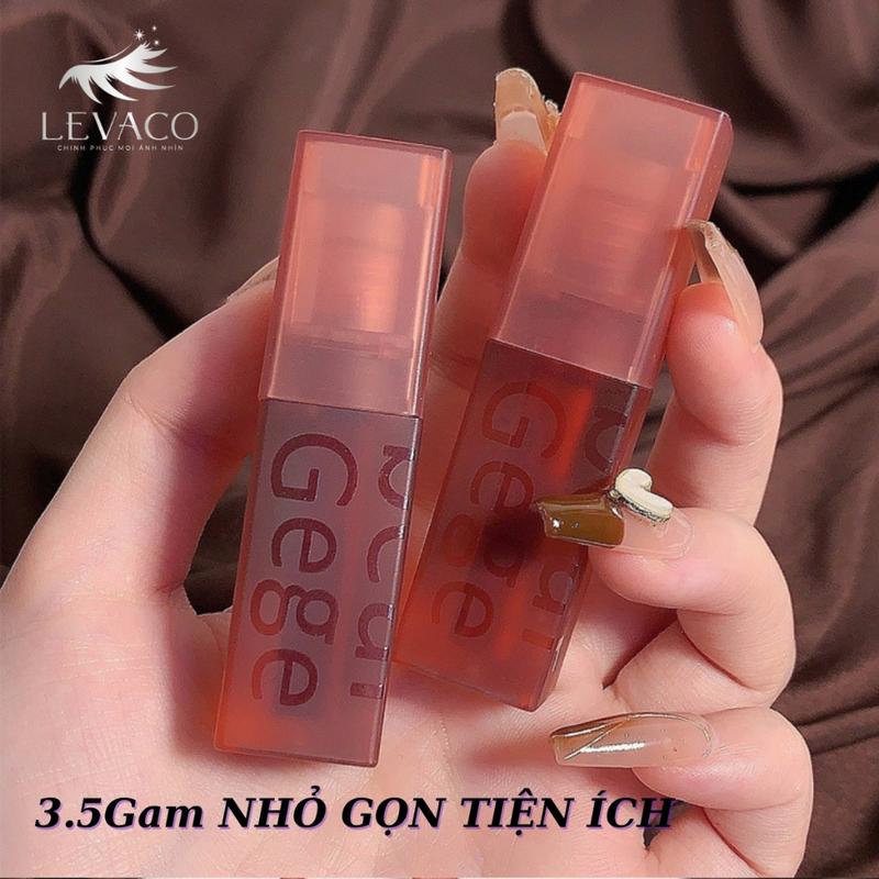Levaco Son Lì Dưỡng Môi Không Trôi Gege Bear SON07 Makeup Bóng Làm Đẹp 3.5gam 6 Màu Son Môi Bền Màu Tự Nhiên Dưỡng Ẩm Nhẹ