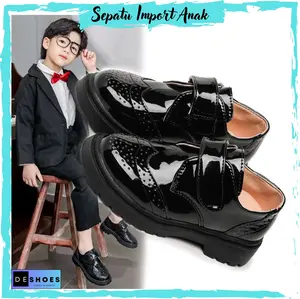 [DESHOES ID] Sepatu pesta flatshoes anak laki-laki import premium