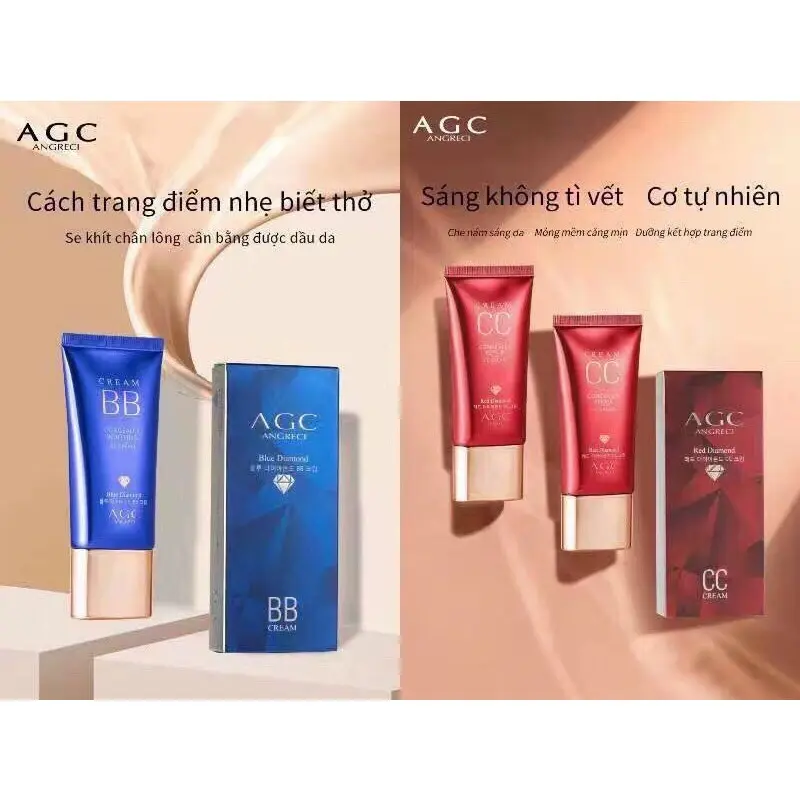 Kem Nền AGC Angreci - BB Cream Blue Diamond - CC Cream Red Diamond SPF30 PA++ Che Khuyết Điểm 3
