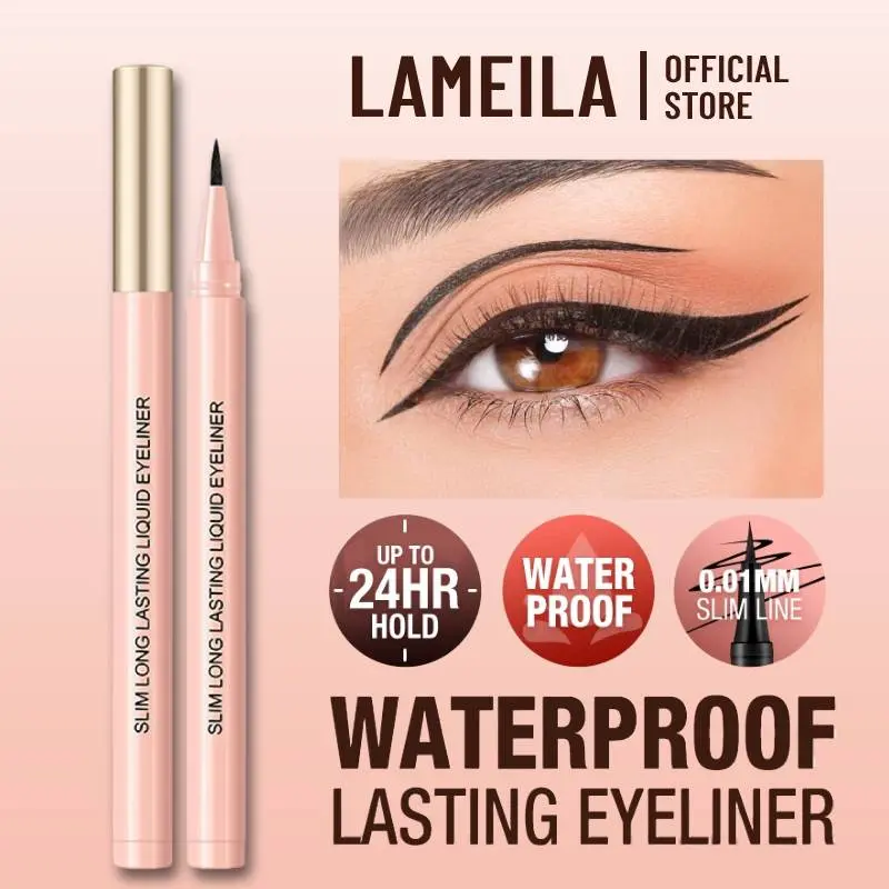 Lameila - อายไลเนอร์สีดำคลาสสิก กันน้ำ ติดทนนาน กันเหงื่อ สวมใส่ง่าย แต่งตา ราคาถูกที่สุด