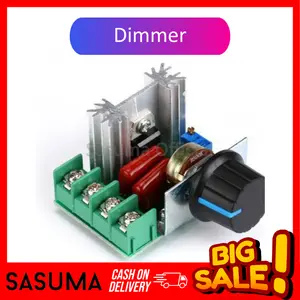 SASUMA Dimmer SCR 2000W Voltage Regulator Speed Controller Motor Suhu Pemanas Kipas