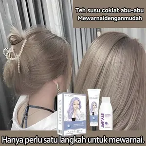 STYLE FIT cat rambut pewarna nabati *200ml Tidak perlu pemutih, Mudah diwarnai, pewarnaan rambut di rumah Hitam Biru Merah Pria