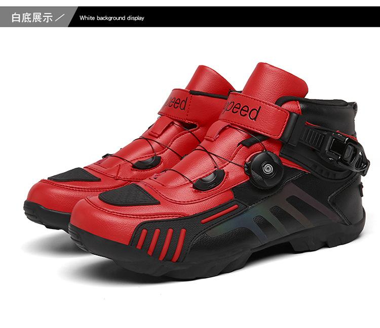 Product Introduction of Cross-Country Four Seasons Factory Riding Boots Motorcycle Shoes Motorcycle Cross-Border Outdoor Traveling by Motorcycle Direct Supply Racing Boots Equipment Footwear Boy Walking Shoes Closed Comfort 24