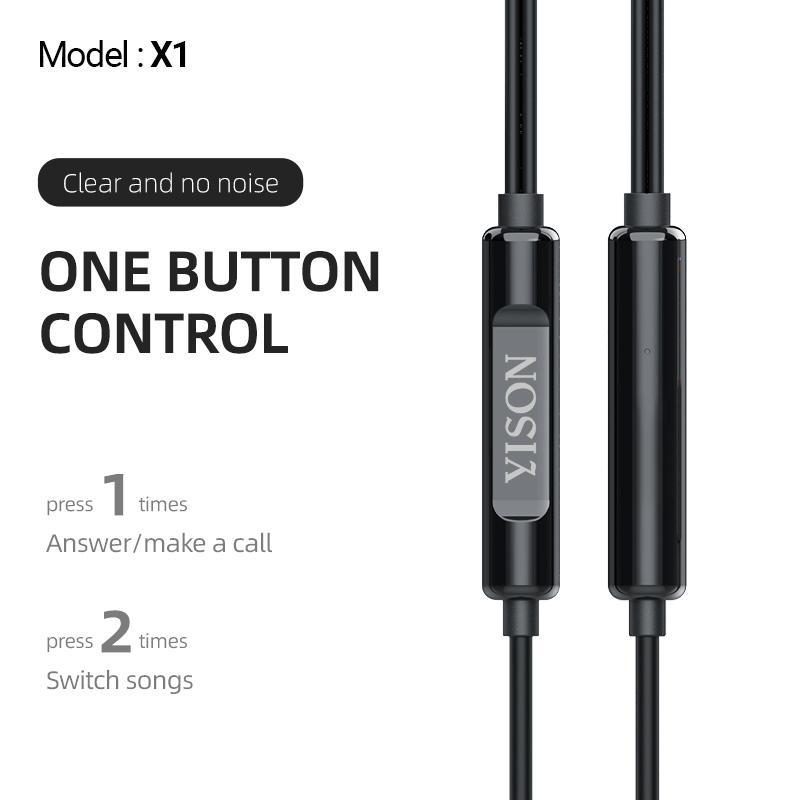 Product Introduction of Semi-in-ear Design Wired Earphone, 360° Surround Sound Wired Headphone with Mic, Ergonomic Design Earphone for Gaming, Sports, Office, Audio 3