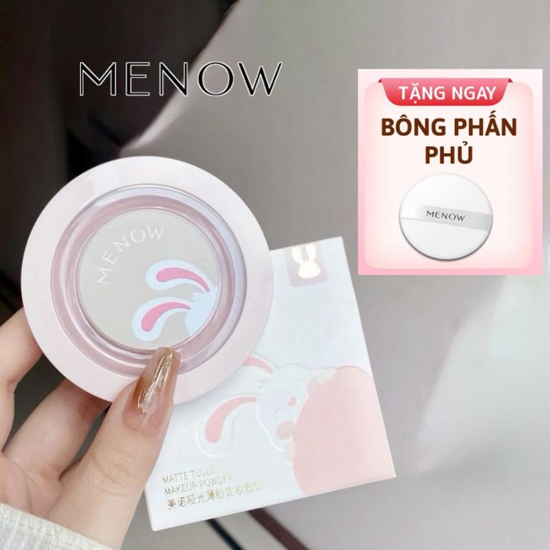MENOW phấn phủ nén kiềm dầu, che phủ tốt, chống nước 8.5g 0