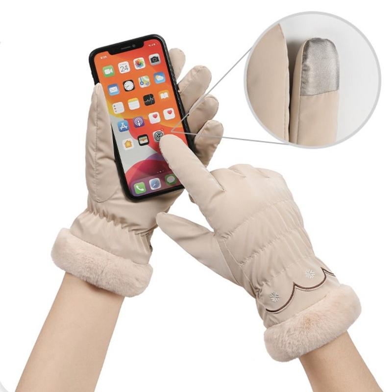 Product Introduction of Fashion Windproof Women Ski Gloves Waterproof Thicken Warm Cycling Gloves Touch Screen Non-slip Riding Gloves 16
