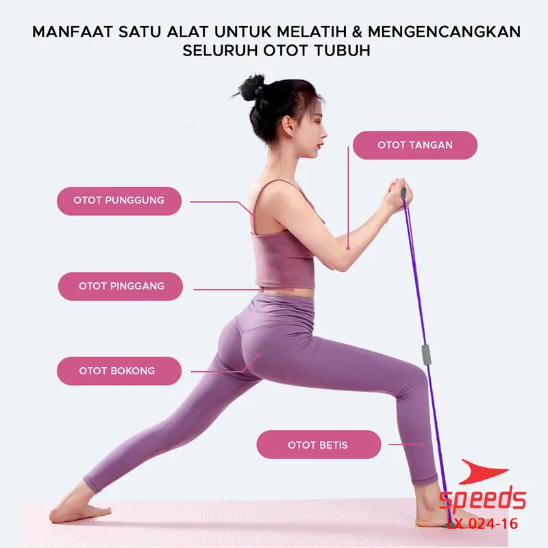 SPEEDS Tali Yoga Tali Fitness Tali Fitness Gym Tube Yoga Resistance Tali Fitness Elastis Stretching 024-16 2