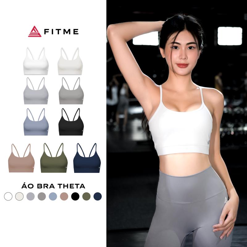Áo bra tập gym yoga nữ Fitme Theta có mút chống sốc. nâng ngực chất thun thể thao cao cấp co giãn thoải mái BRTT