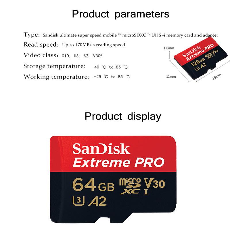 Thẻ nhớ Micro SD, Extreme PRO, 256GB UHS-I, 512GB, 1TB, 64GB, TF Card, Class10, U3, V30, A2, cartao de memoria 2