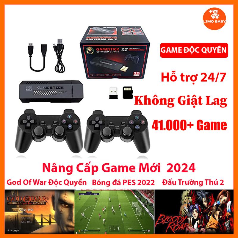 Máy Chơi Game Stick RED 128GB X2Plus HDMI Cài Sẵn 41000 Kết Nối Tivi Game Kèm 2 Tay Cầm Không Dây HDMI Cáp Cần điều khiển Tay cầm chơi game USB trò chơi điện tử may choi dientu 4