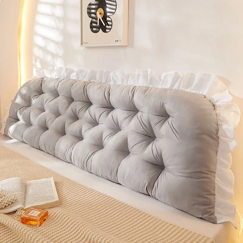 Đệm Đầu Giường, Túi Mềm, Tựa Lưng Lớn, Chất Liệu Gai Dầu, Thích Hợp Cho Ký Túc Xá Nữ, Đệm Thắt Lưng, Phong Cách Ins, Có Dây Đeo Cố Định 1