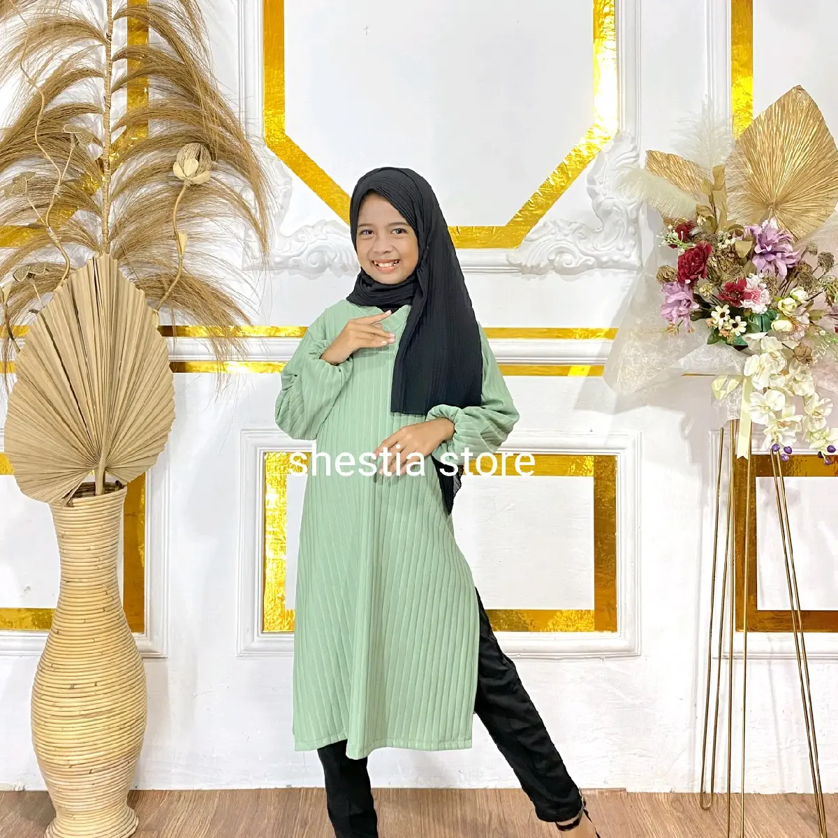 Tunik anak knit hornet Baju Fashion