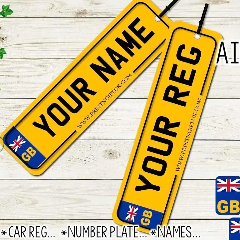 GB Number Plate Car Air Freshener - Custom | Personalised | Scented | Reg Plate | Gift | Present | Token Gift | Valentines | Birthday | Car Number Plate |  | Boyfriend Car Gift | Truck Driver Long-lasting Scent of your Choice | aftershave & more