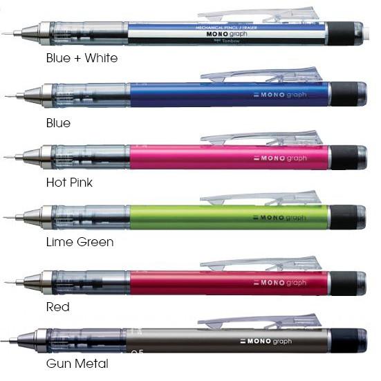 TẶNG CHÌ BẤM 0.5MM BÚT CHÌ BẤM TOMBOW MONO GRAPH 0.3 0.5 0.7 MM CHỌN SIZE - MÀU