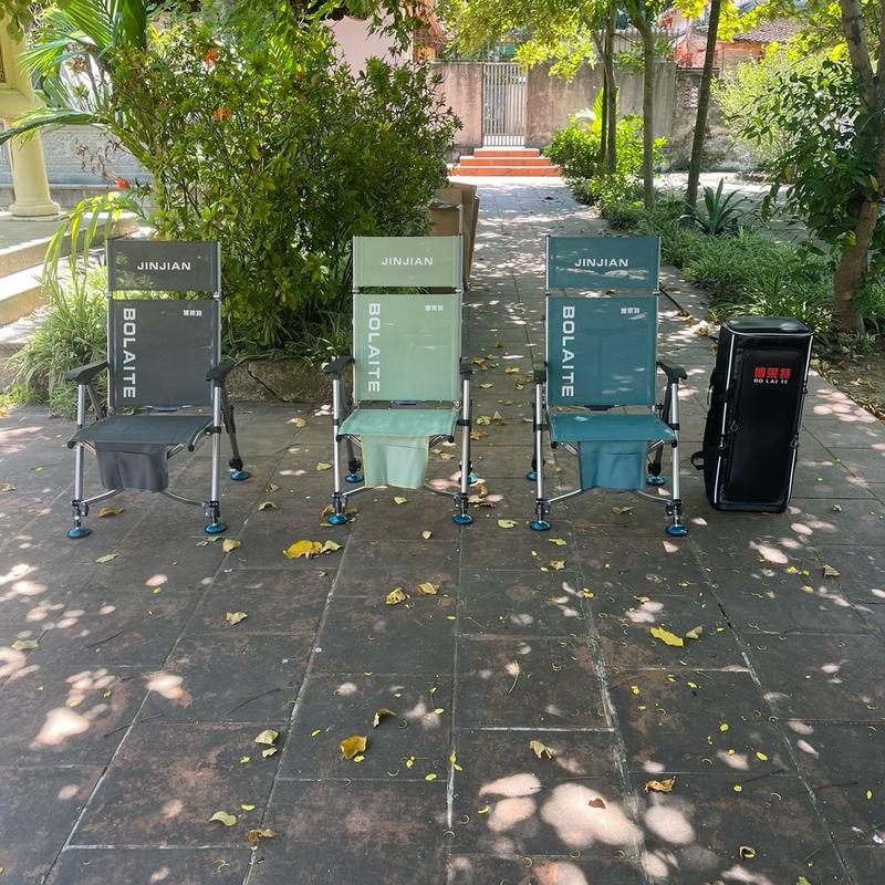 Ghế săn hàng câu cá gấp gọn BOLAITE và MingTu,Tian You khung hợp kim nhôm cao cấp, vải Teslin không thấm nước, chân địa hình dài 34cm