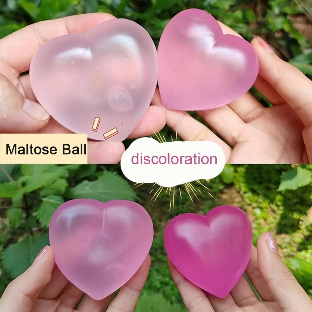 Maltose Color-changing Heart Pinch Pinch Fun Decompression Stress-reducing In Toys Vent Light S3Q6