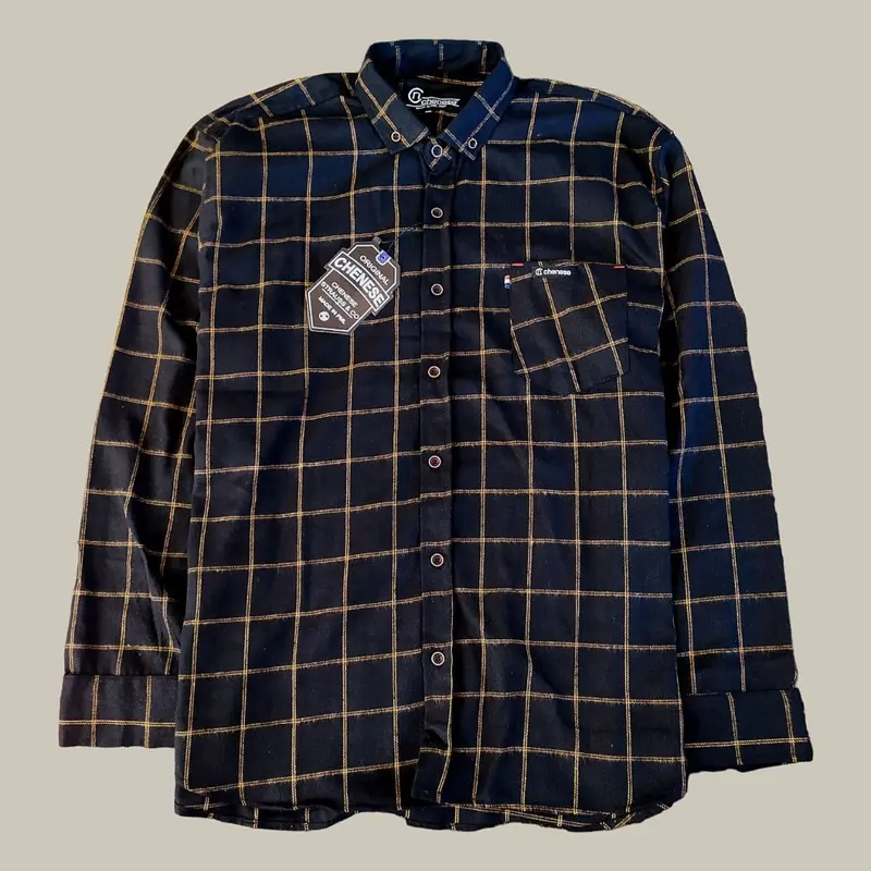 kemeja flanel pria jumbo lengan panjang motif kotak kotak kualitas premium oversize 2XL DAN 3XL 2