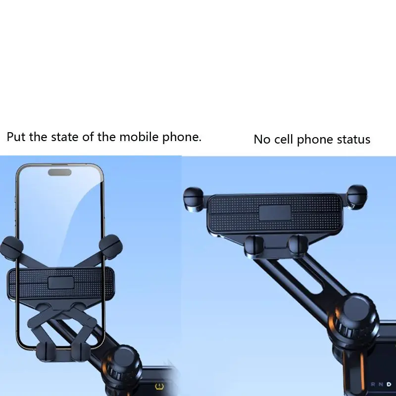 Car Phone Holder, Gravity Car Phone Holder, Central Control Navigation Screen Display Clip, Suitable for Car Screen Notebook Computer, Compatible with Most iPhone, Android & Smart Phones 8
