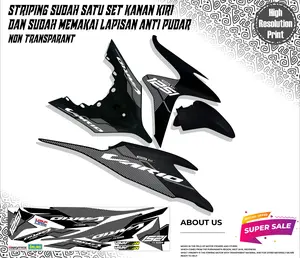 striping sticker variasi honda vario 125 old bolham 2012-2014 simple keren Motorcycle