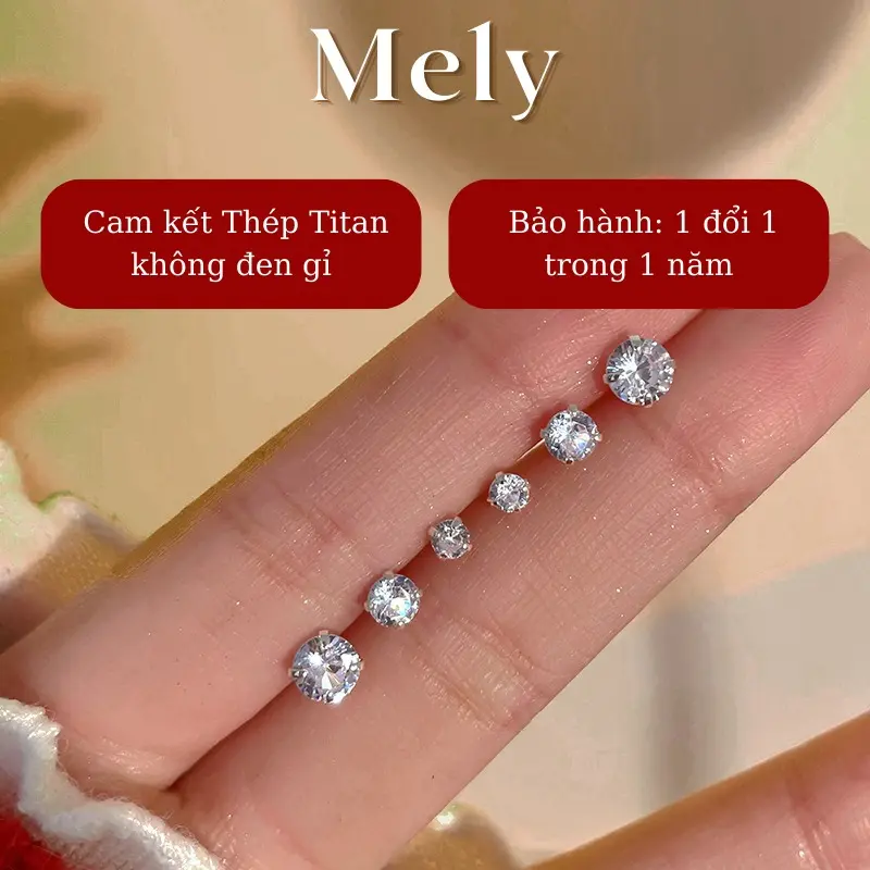 Bông tai hạt châu phong cách basic - Mely 122 cho nữ - Women