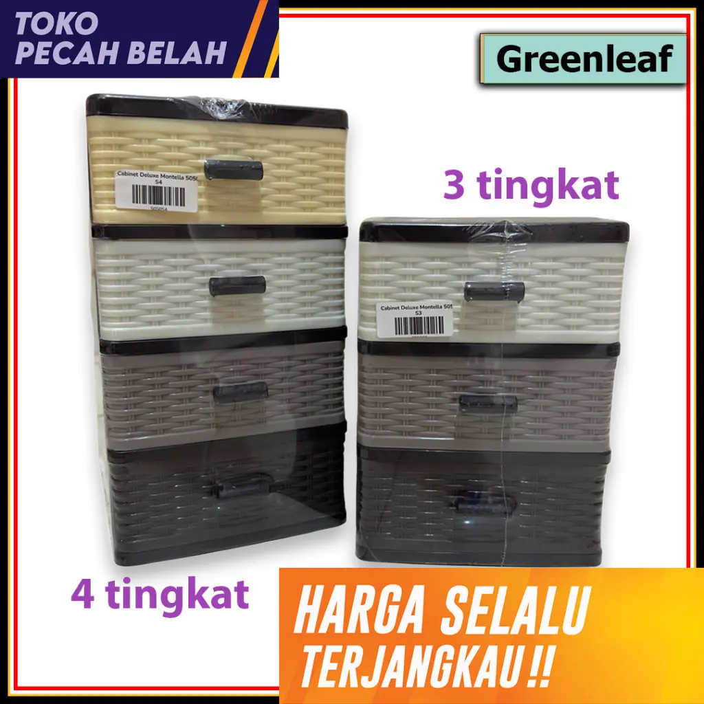 Laci cabinet mini deluxe montelli plus rak susun 3 tingkat hawaii 5050
